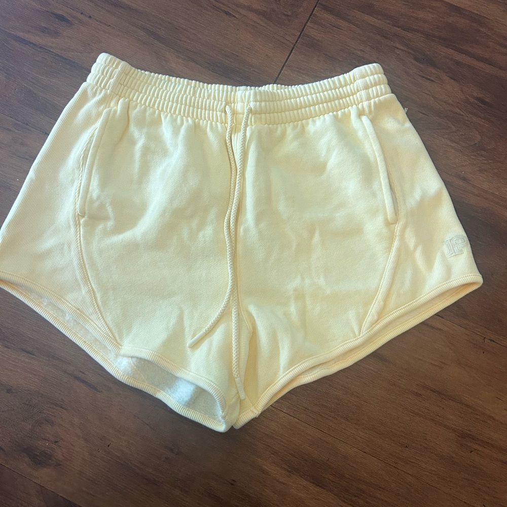 PINK Victoria's Secret Cream Athletic Shorts with Elastic Waistband
